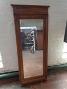 A late 19th century mahogany hall mirror