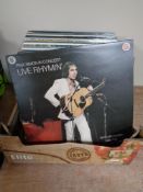 A box of vinyl LP records to include Simon & Garfunkel, Kriss Kristofferson, Mike Oldfield,