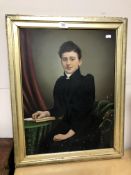 An antiquarian frame oil on board,