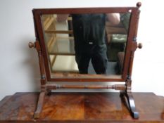 An antique mahogany dressing table mirror (as found)