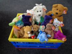 A crate of TY Beanie Babies