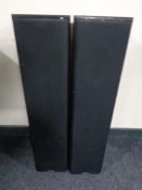 A pair of black ash cased Mission floor standing speakers