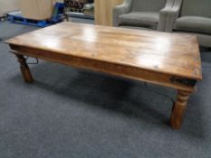 A sheesham wood rectangular coffee table