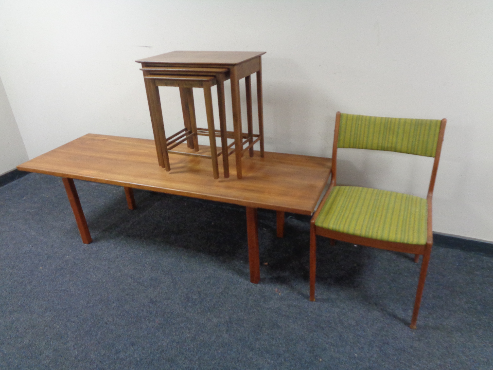 A 20th century Danish teak coffee table,