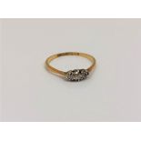 An 18ct gold diamond set ring, size N CONDITION REPORT: 1.