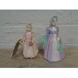 Two Worcester bone china figures;
