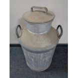 A 20th century aluminium milk churn