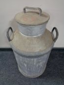 A 20th century aluminium milk churn