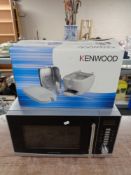 A Morphy Richards microwave and a Kenwood fryer (boxed)