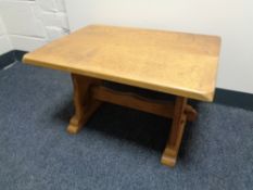 An oak rectory coffee table