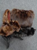 A box of fox fur stole,