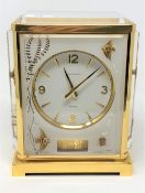 A Jaeger LeCoultre Marina Atmos Clock, Model 'Fond Opal Poisson' (Fish Opal Background),