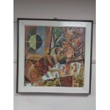 Continental school : Abstract study, oil on board, framed.