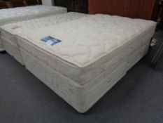 A Silent Night Miracoil 4' 6" storage divan and interior