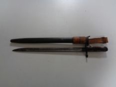 An American WWI bayonet in sheath