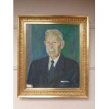 Continental school : Portrait study of a man, oil on canvas, framed.