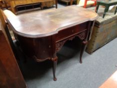 An antique mahogany Duchess style dressing table (no mirror)