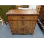 A 19th century mahogany three drawer chest