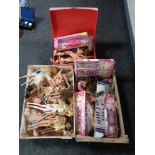 Three boxes of a quantity of assorted dolls including Barbie