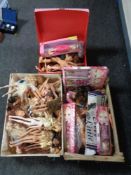 Three boxes of a quantity of assorted dolls including Barbie