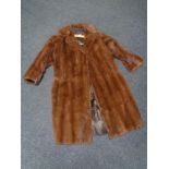 A lady's full length mink fur coat