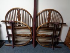 A pair of 3' Windsor style bed frames CONDITION REPORT: There are no slats with