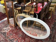 Five assorted wall and dressing table mirrors