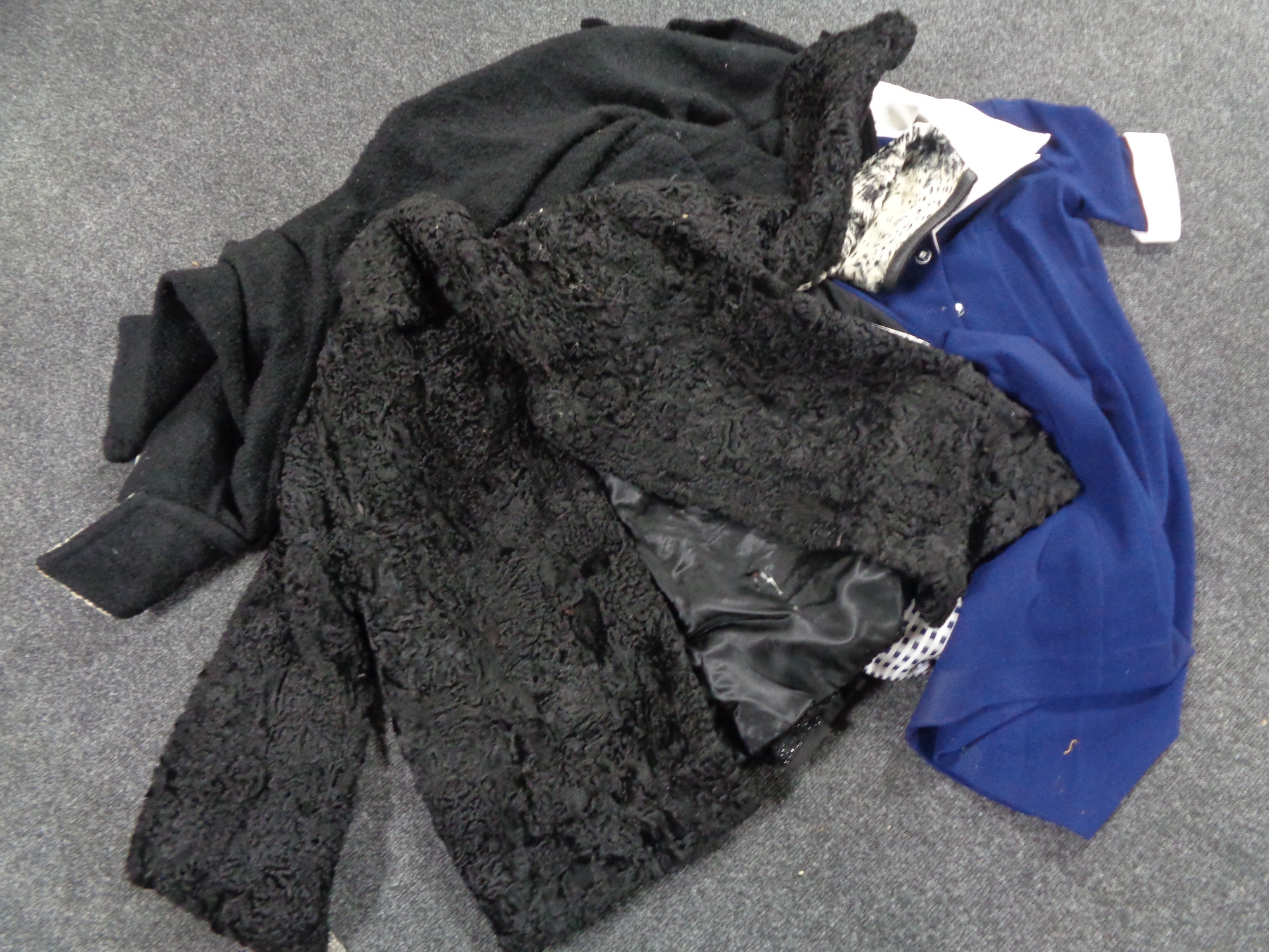 A box of vintage lady's clothing CONDITION REPORT: There are six items in this lot