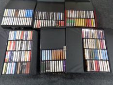 Six plastic storage cases of cassette tapes - World music,
