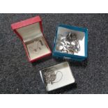 A quantity of silver jewellery - rings, necklaces,