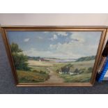 A 20th century continental school gilt framed oil on canvas,