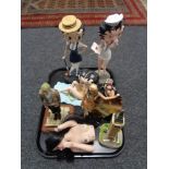 A tray of contemporary figures of Betty Boop, Danbury Mint Last of the Summer Wine Compo,