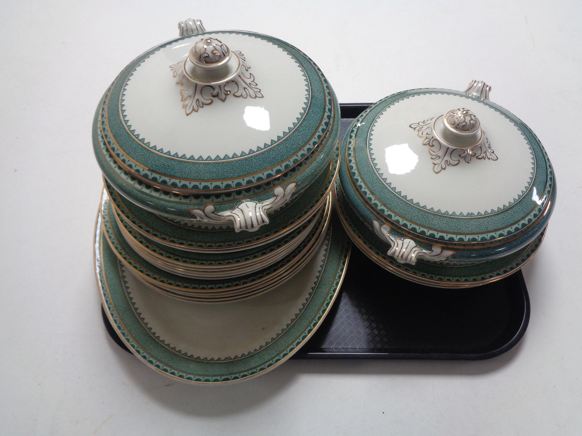 A tray of twenty three pieces of Princess Burslem dinner ware