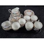 A tray containing forty piece Paragon Country Lane bone china tea service