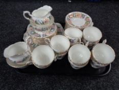 A tray containing forty piece Paragon Country Lane bone china tea service