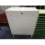 An early 20th century painted six drawer chest