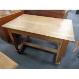 A continental oak refectory library table