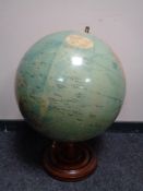 A Philips 19 inch terrestrial globe on stand