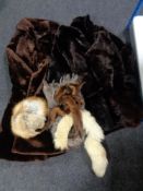 A box of fox fur stole,