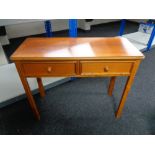 A two drawer console table