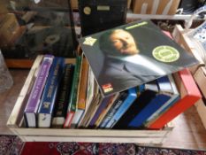 A crate of LP records and box sets - James Last,