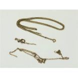 A 14ct gold necklace, length 50cm,