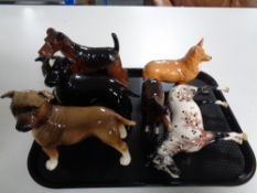 A tray of Beswick Corgi, two Beswick horses (one a/f),