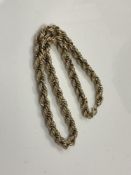 A 9ct gold rope twist necklace, length 35cm CONDITION REPORT: 10.