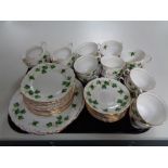 A tray of forty-six piece Colclough Ivy patterned tea service