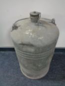 A 20th century galvanized canister with carry handle