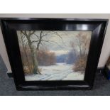 A 20th century continental school framed oil on canvas,