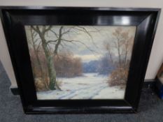 A 20th century continental school framed oil on canvas,