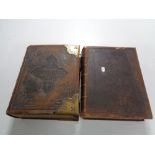 Two 19th century leather bound family bibles