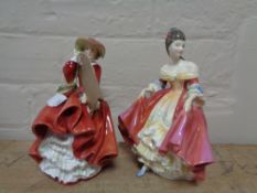 Two Royal Doulton figures Top o' the Hill HN 1934 and Southern Belle HN 2229